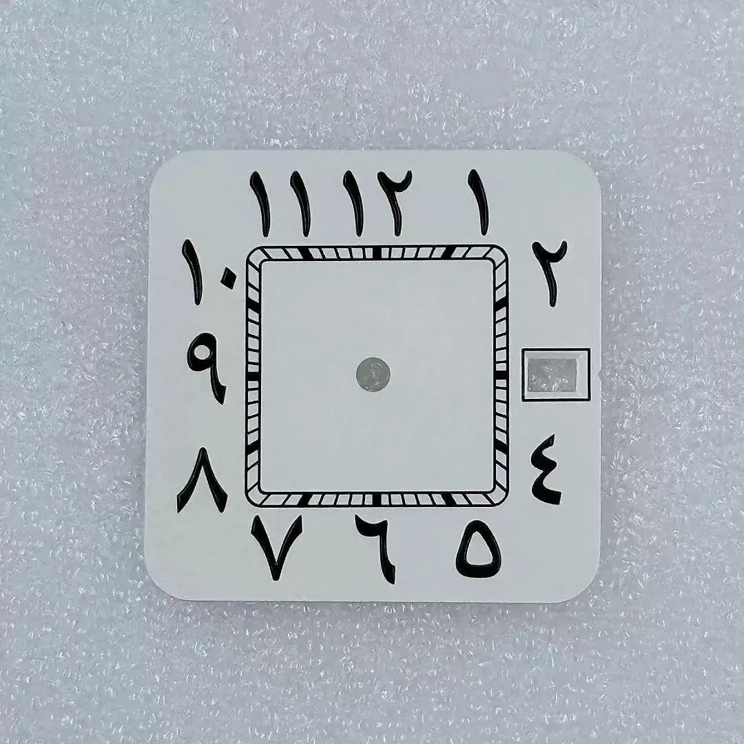 27mm Square Middle East Single Calendar Watch Dial For NH35 NH36 Movement