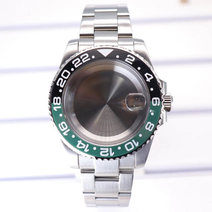 Silver 40mm Diver Case Sapphire  For NH35 NH36 NH34 NH38 Miyota 8215 Eta 2824