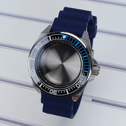Diving Case 43mm Watch Case Sapphire Glass For Mod Samurai NH35 NH36 NH38 NH34