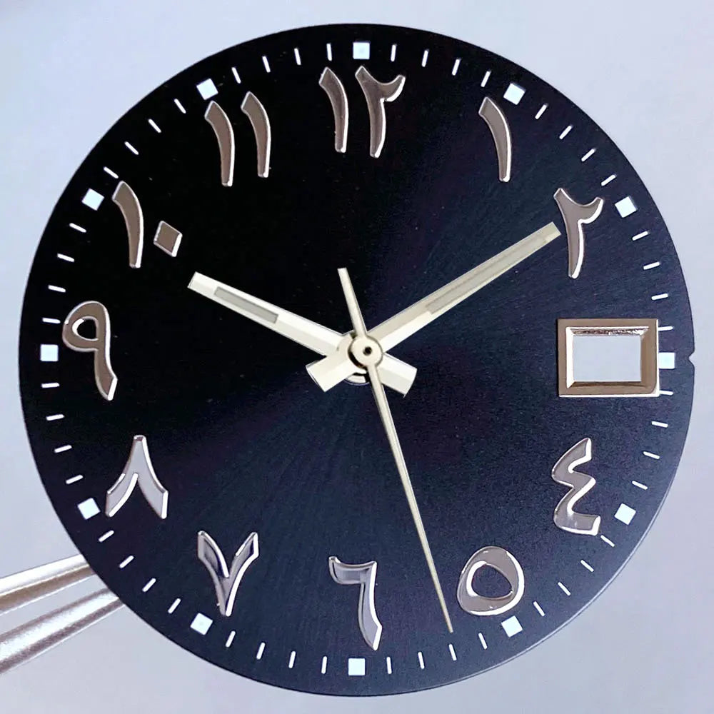 Black Blue Green Sunburst Arabic Numerals Watch Dial 28.5mm for SKX NH35 NH36 Automatic Dive Watch