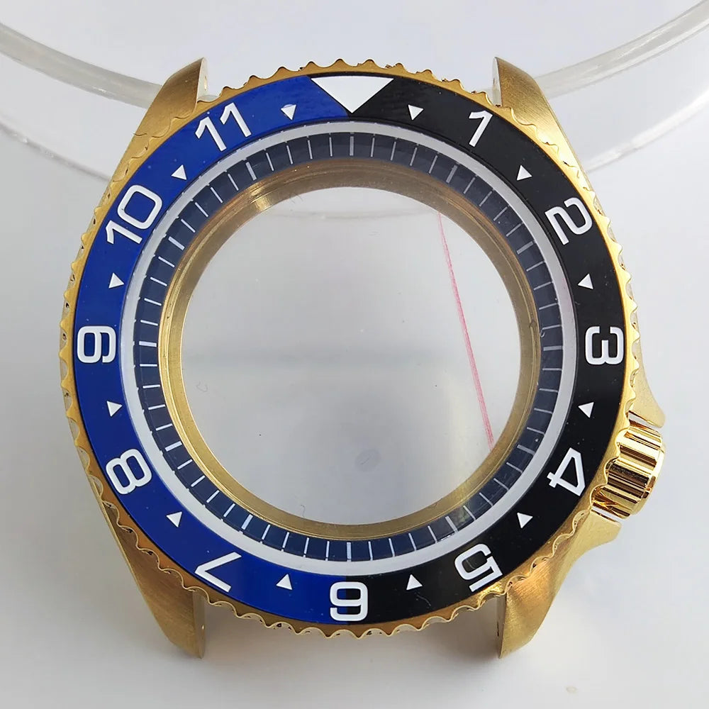 Plane Sapphire Glass Ceramic Bezel Stainless Steel Watch Case Fit NH 35 NH36 Movement High End Waterproof Watch Case
