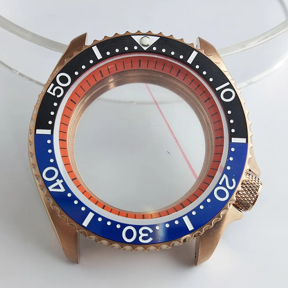 Plane Sapphire Glass Ceramic Bezel Stainless Steel Watch Case Fit NH 35 NH36 Movement High End Waterproof Watch Case