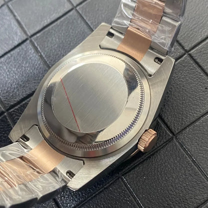 PVD 36mm Rose Gold Watch Case with Sapphire Crystal for NH35/NH36/4R Movement