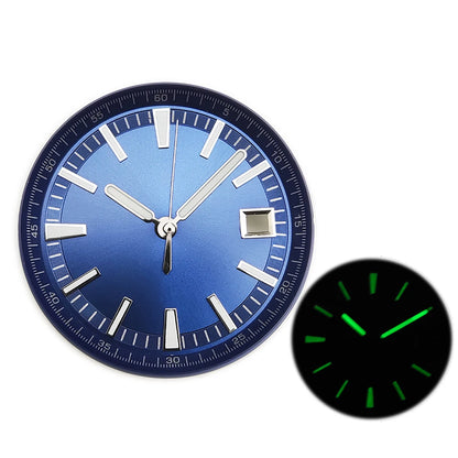 33mm Watch Dial with Hands for NH35 NH36 Movement Green Luminous Multicolor Dial