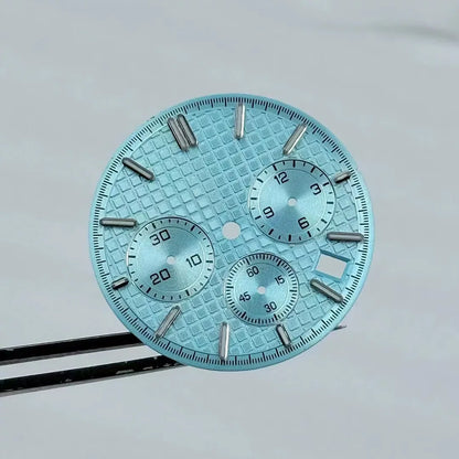 31.8mm Mechanical Timer Watch Dial And Hands Suitable For VK63 Quartz Movement