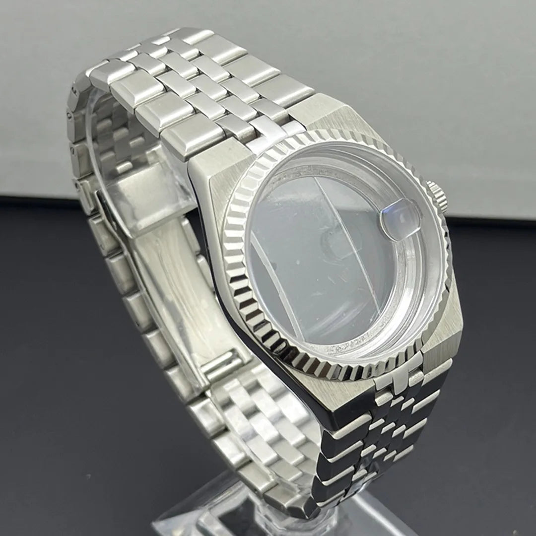 39.5mm Watch Case + Bands Set Land Dweller with Sapphire Glass for NH35 NH36