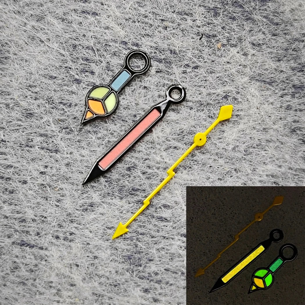 Coloured Watch Hands with Luminous for NH35/NH36/4R/7S Movement