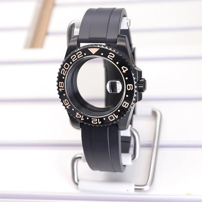 40mm SUB Diving Watch Case Strap For NH35 NH36 NH34 8215 Eta 2824 28.5mm Dial