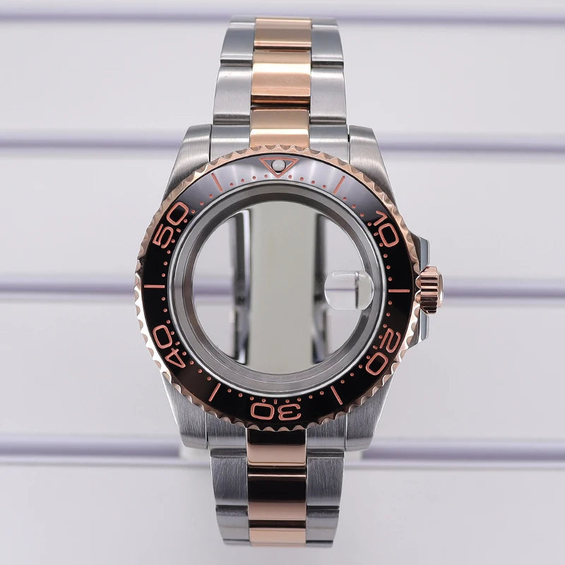 40mm Steel Watch Case Sapphire Glass For NH34/35/36/38 NH70 Miyota 8215 Eta 2824