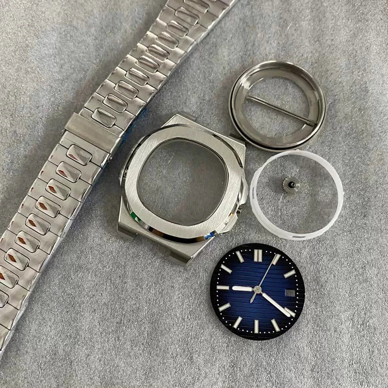 41mm Watch Case+Strap+Dial Metal lining Material Waterproof Fit NH35/NH36