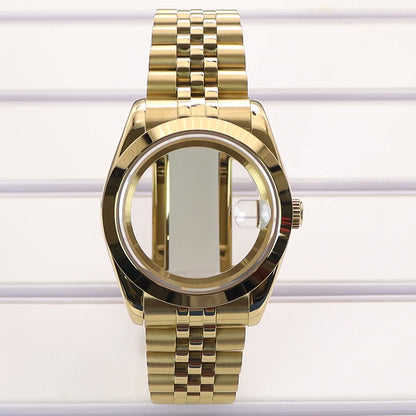 36/39mm Watch Case Bevel Edge Bezel Sapphire Glass For NH35 NH36 NH38 Miyota8215