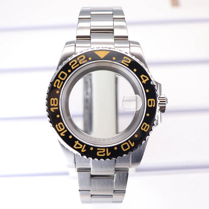 Silver 40mm Diver Case Sapphire  For NH35 NH36 NH34 NH38 Miyota 8215 Eta 2824