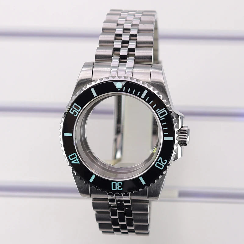 40mm Watch Case For Nh35 Nh36 Nh38 4R36 Miyota8215 Eta2824 C3 Luminous Bezel Sub