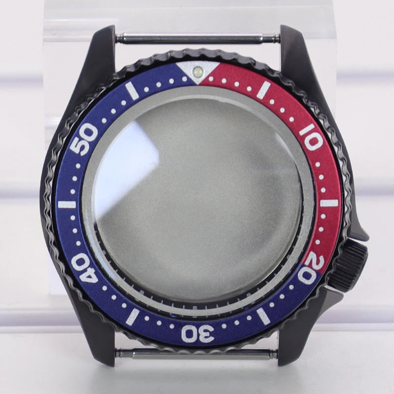42mm PVD Ring Watch Case With Bezel Sapphire For Mods 007 NH35 NH36 NH38 NH34