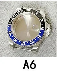 40mm SUB GMT Steel Watch Case for 2813/8215/2836/3804/8200 with Sapphire Glass