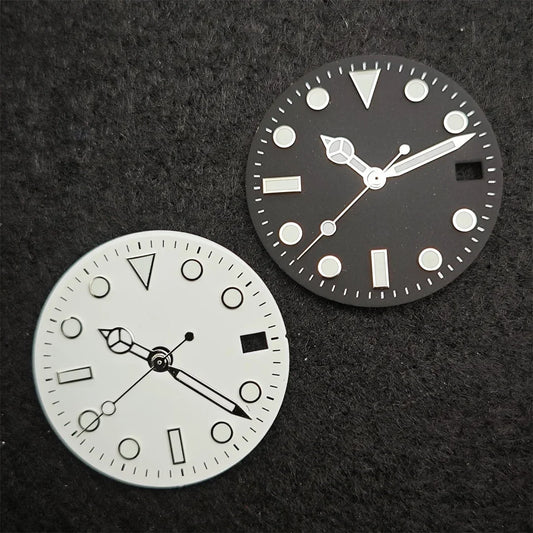 28.5mm Watch Dial & Watch Hands Set Yacht SUB Dial Green Luminous for NH35 NH36