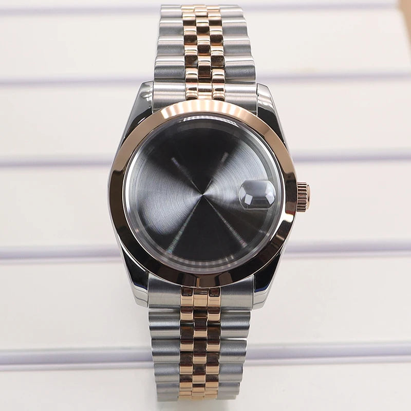 36/39mm Watch Case Bevel Edge Bezel Sapphire Glass For NH35 NH36 NH38 Miyota8215