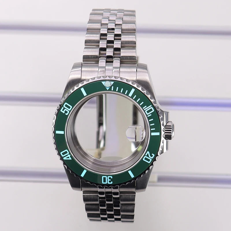 40mm Watch Case Sapphire Glass For Nh35/36/34 Eta2824 8215 C3 Bezel Submariner