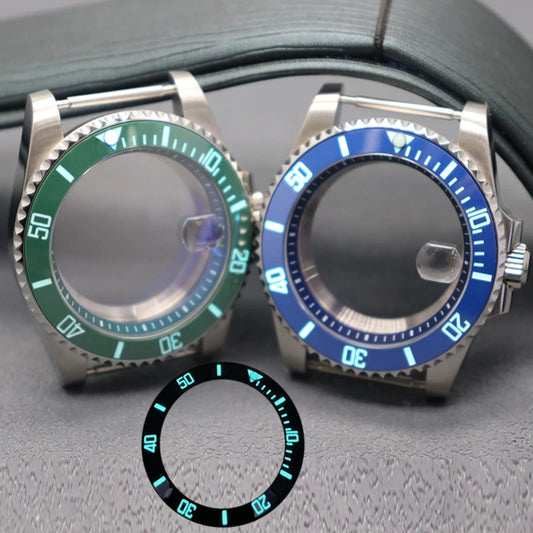 Diver 40mm Watch Case Sapphire For Nh34 Nh35 Nh36 Luminous SUB Ceramic Bezel