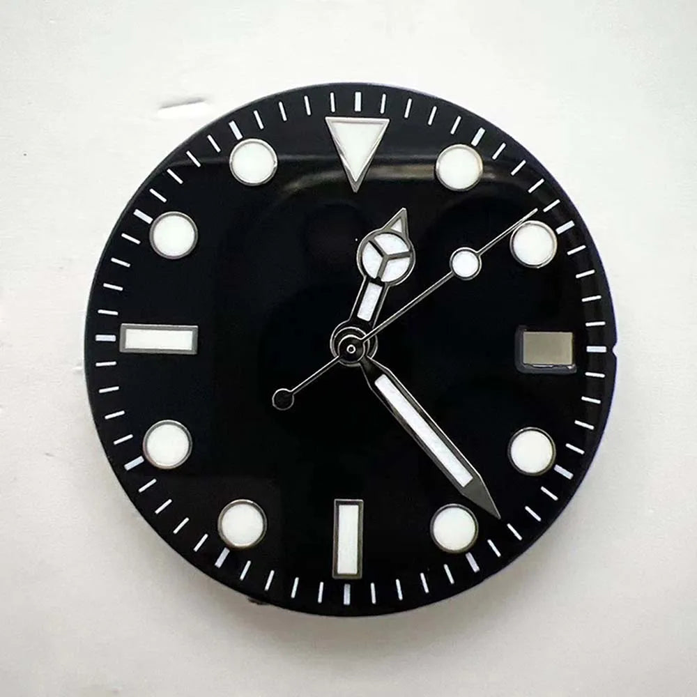 29mm Multicolor Watch Dial + Watch Hands for NH35 Movement Blue/Green Luminous