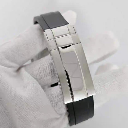 316L Steel 39mm Silver Case+Watch Rubber Strap Case Fit VK63 Modified Part