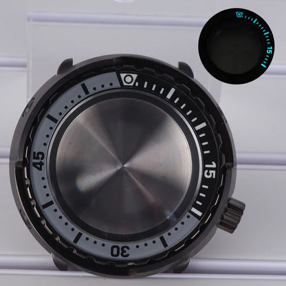 47mm Watch Case Sapphire Crystal For NH35/36 NH38 Modified Tuna Canned C3 Bezel
