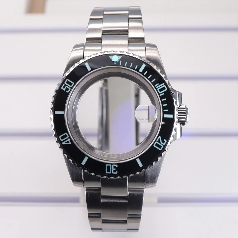40mm Diver Case C3 Bezel Sapphire Glass For NH35 NH36 NH34 NH38 8215 Eta2824 SUB