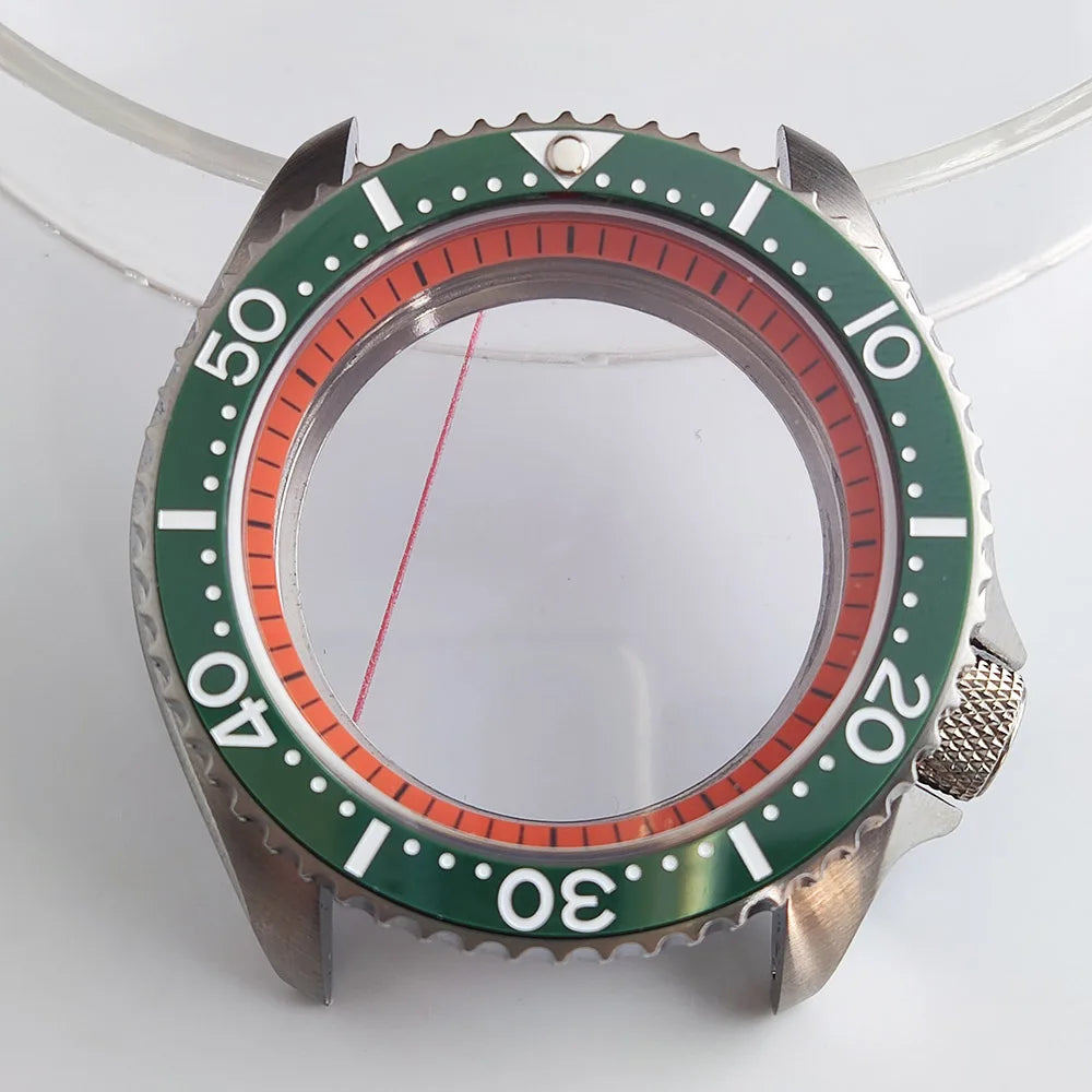 Plane Sapphire Glass Ceramic Bezel Stainless Steel Watch Case Fit NH 35 NH36 Movement High End Waterproof Watch Case