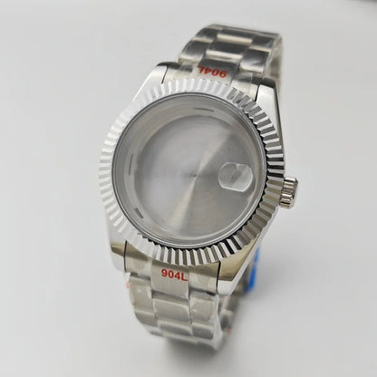 41mm Stainless Steel Watch Case with Sapphire Glass/ Strap for ETA2824 NH35 NH36