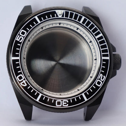 43mm Watch Case Ceramic Bezel For NH35 NH36 NH34 NH38 4R36 Modified King Samurai