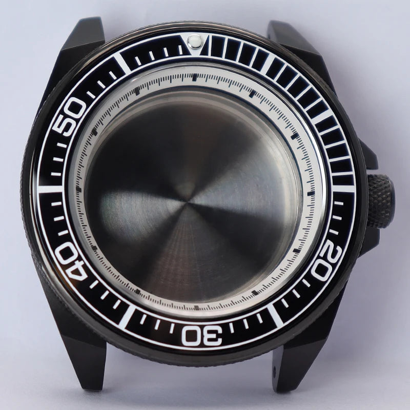 43.8mm Watch Case Sapphire Glass For NH35/36/38/34/70 Modified Samurai Diving