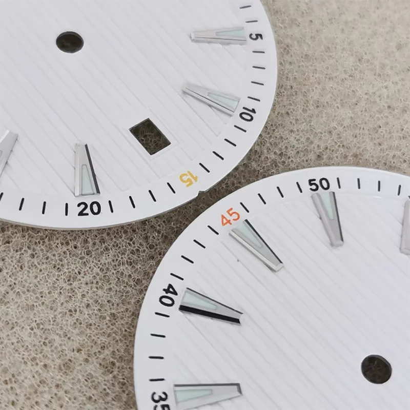 33.5mm No Logo Watch Dial  Arabic Numerals Green Luminous for NH35/NH36/4R/7S