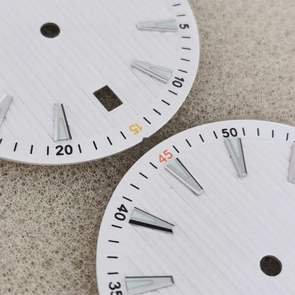 33.5mm No Logo Watch Dial  Arabic Numerals Green Luminous for NH35/NH36/4R/7S