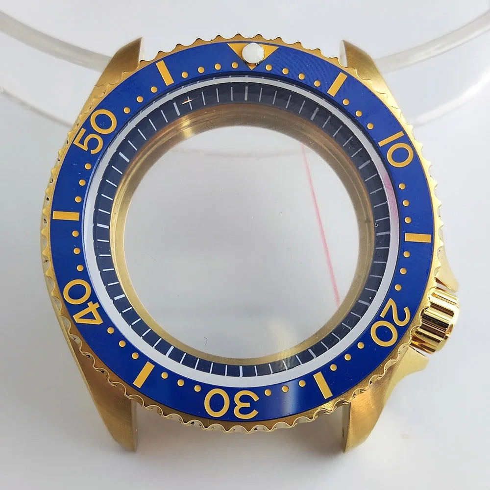 Plane Sapphire Glass Ceramic Bezel Stainless Steel Watch Case Fit NH 35 NH36 Movement High End Waterproof Watch Case