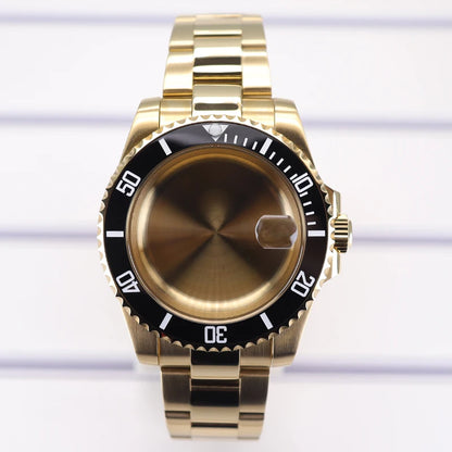 40mm Diving Watch Case Set Sapphire For NH35 NH36 NH34/38 SUB Miyota8215 Eta2824
