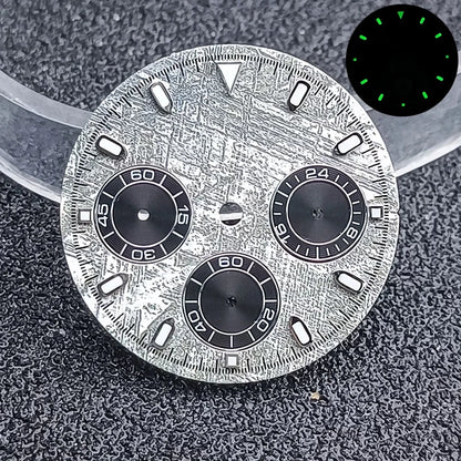 29.5mm C3 Green Luminous Timer Multicolor Watch Dial Suitable For VK63 Movement