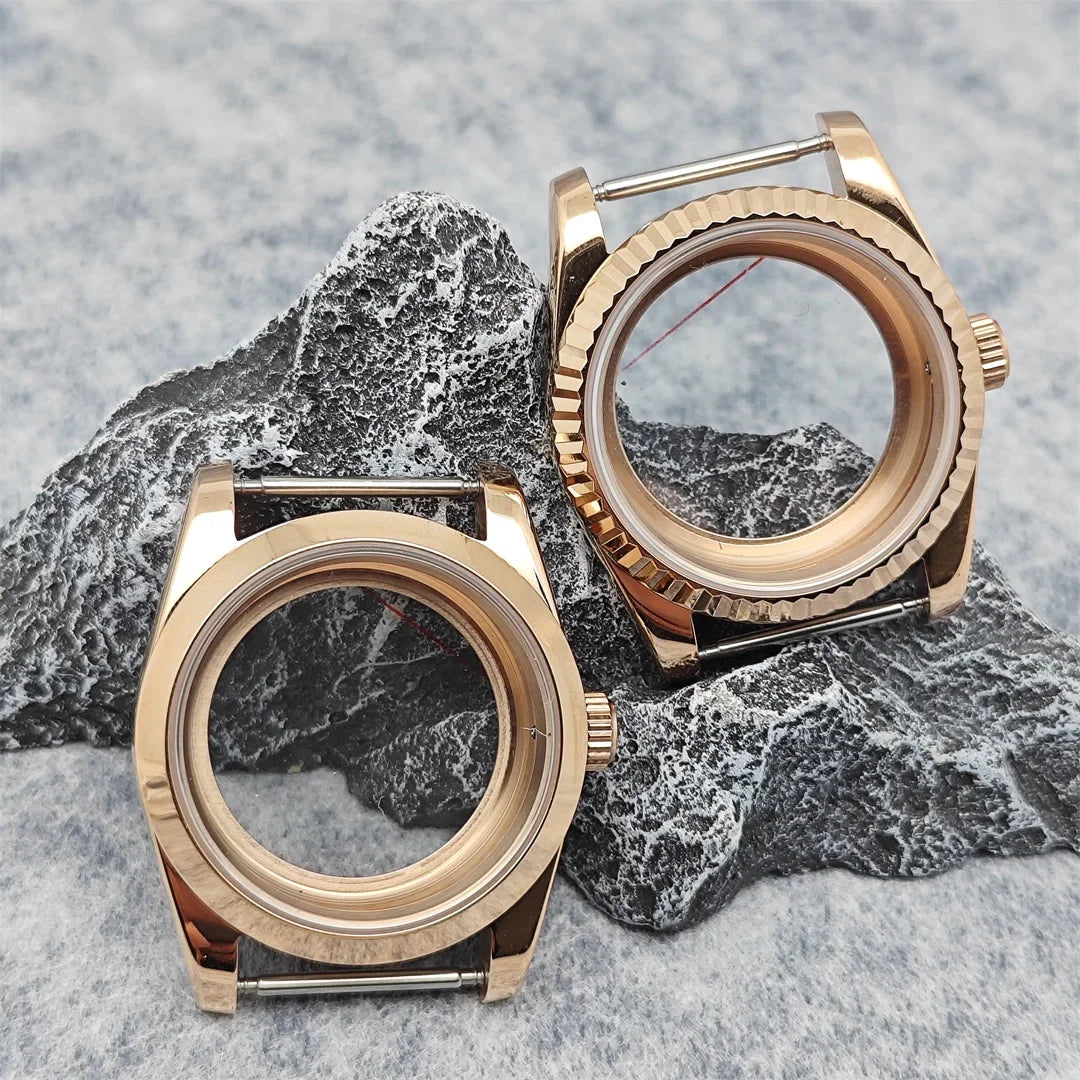 36/39mm Rose Gold Case Oyster Watch Case with Sapphire Crystal for NH35/NH36/4R