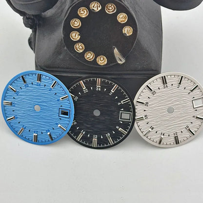 Modified 28.5mm Multicolor Water Ripple Shaped Watch Dial Suitable For NH35