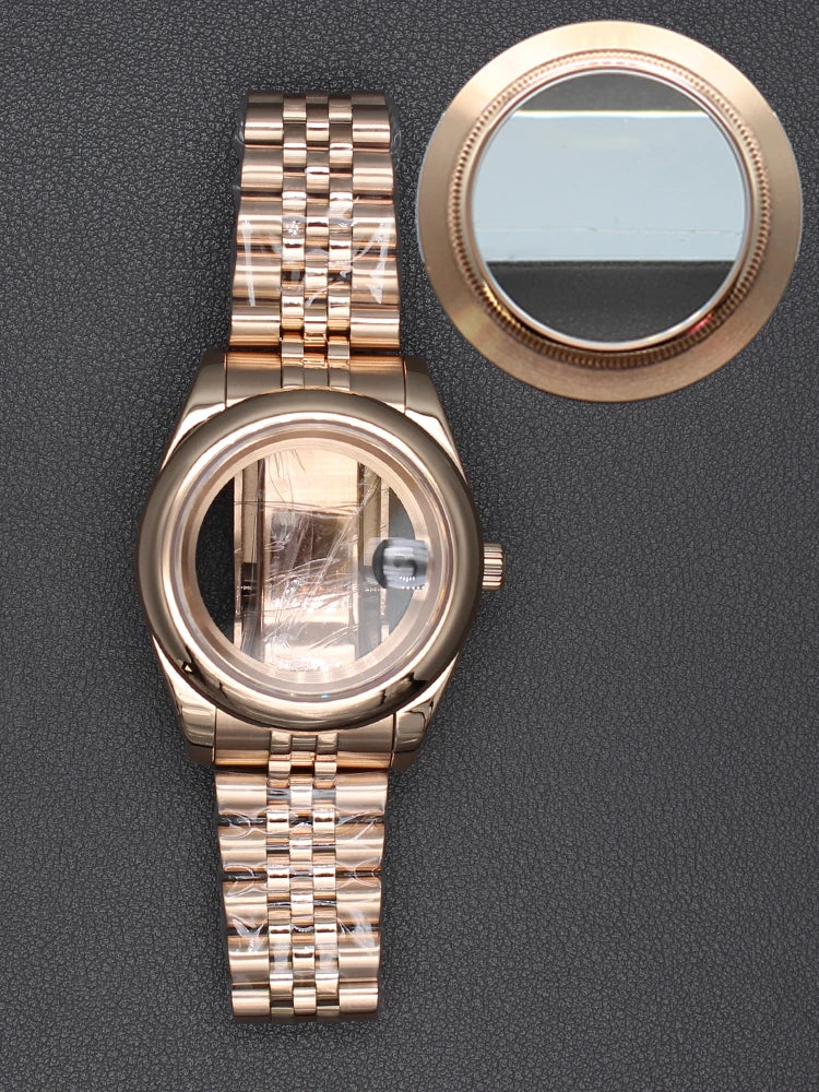 36/40mm Watch Case Sapphire Crystal For Nh35 NH36 Miyota 8215 28.5mm Dial Oyster