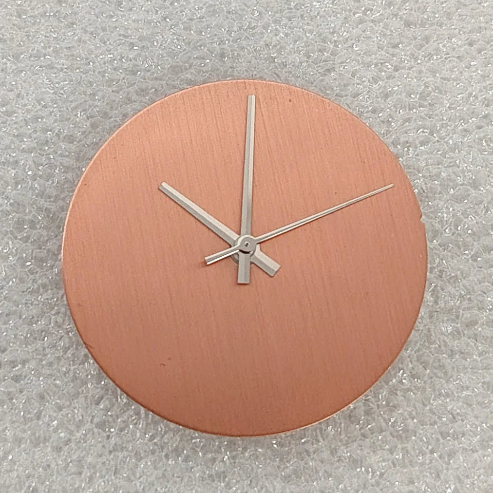 Solid Color No Date Vertical Striped Texture Watch dial with Hands for NH35/36