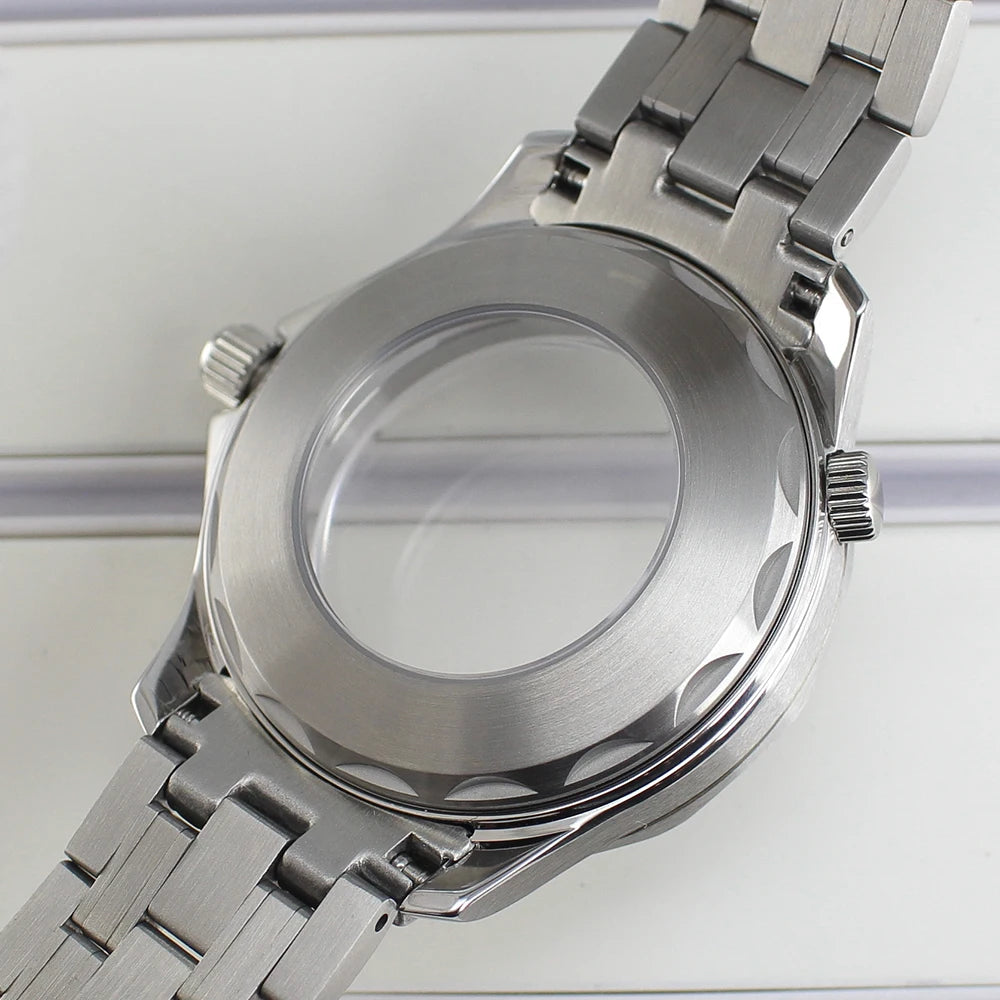 41mm Watch Case Strap Waterproof for Seamaster NH34 NH35 NH36 fit 30.5mm Dial