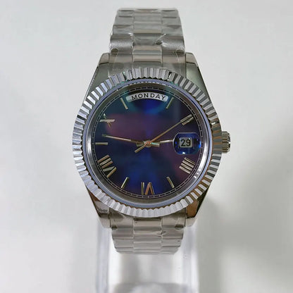 40mm Sapphire Glass 316L dual calendar watch 904L strap suitable for 8285 Movt