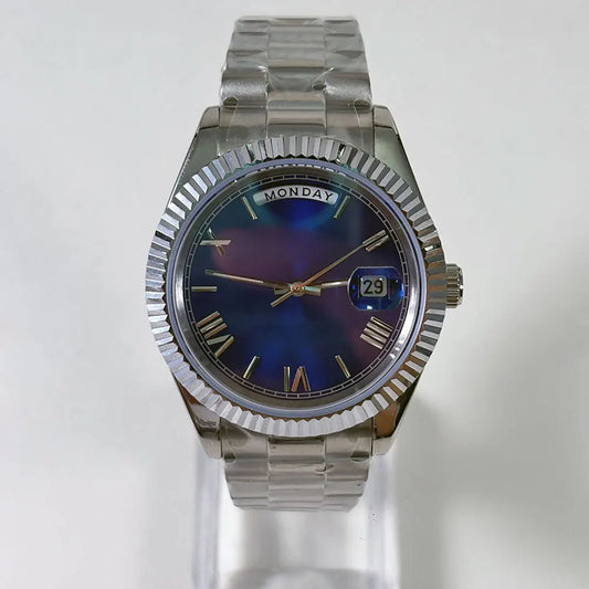 40mm Sapphire Glass 316L dual calendar watch 904L strap suitable for 8285 Movt