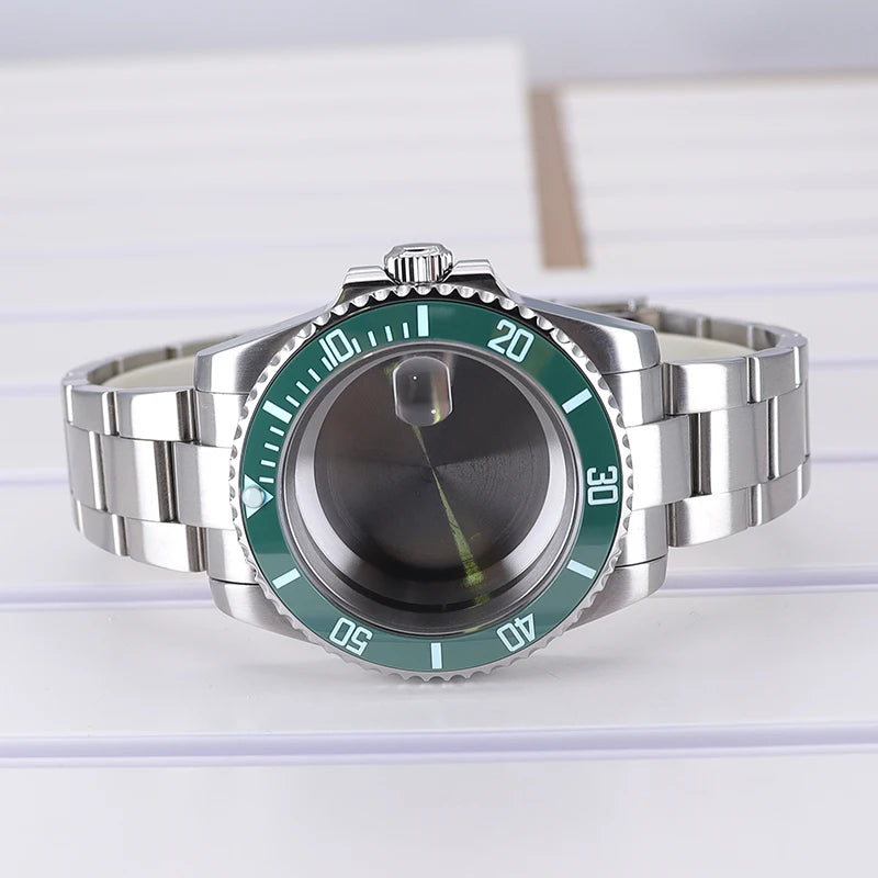 40mm Diver Watch Case Sapphire For NH34/35/36 4R36 8215 Eta 2824 C3 Bezel SUB