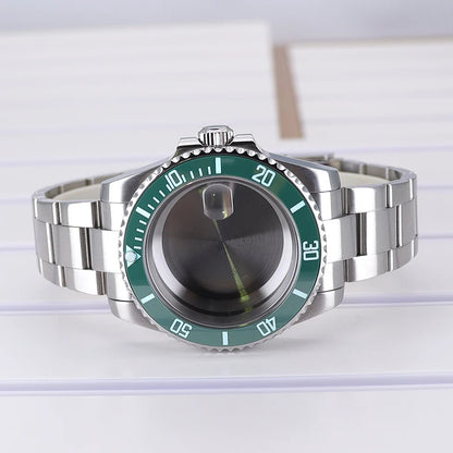 40mm Diver Watch Case Sapphire For NH34/35/36 4R36 8215 Eta 2824 C3 Bezel SUB