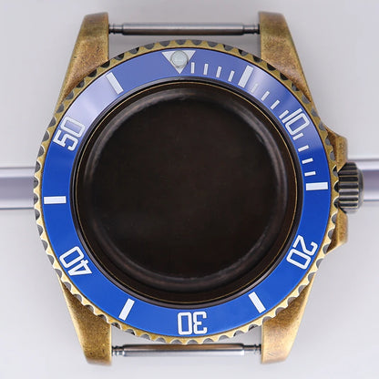 40mm Bronze SUB Watch Case Bezel For NH35/36 GMT NH34/38 4R36 Sapphire Crystal