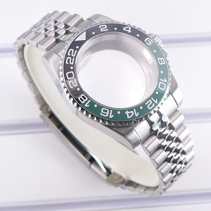 40mm Diving Watch Case GMT Bezel Sapphire For Nh35 Nh36/34/38 Eta2824 Miyota8215