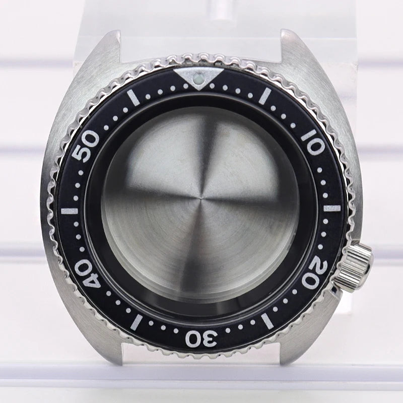 45mm Steel Watch Case Sapphire Glass For Mod skx big Abalone NH35 NH36 NH38