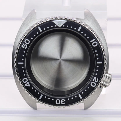 45mm Steel Watch Case Sapphire Glass For Mod skx big Abalone NH35 NH36 NH38