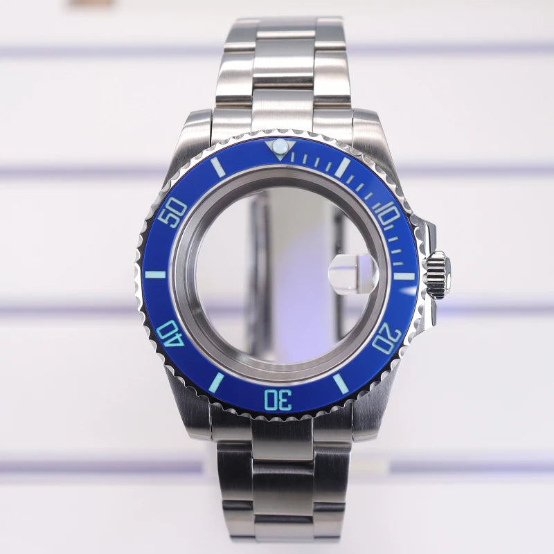 40mm Diver Watch Case Sapphire For NH34/35/36 4R36 8215 Eta 2824 C3 Bezel SUB